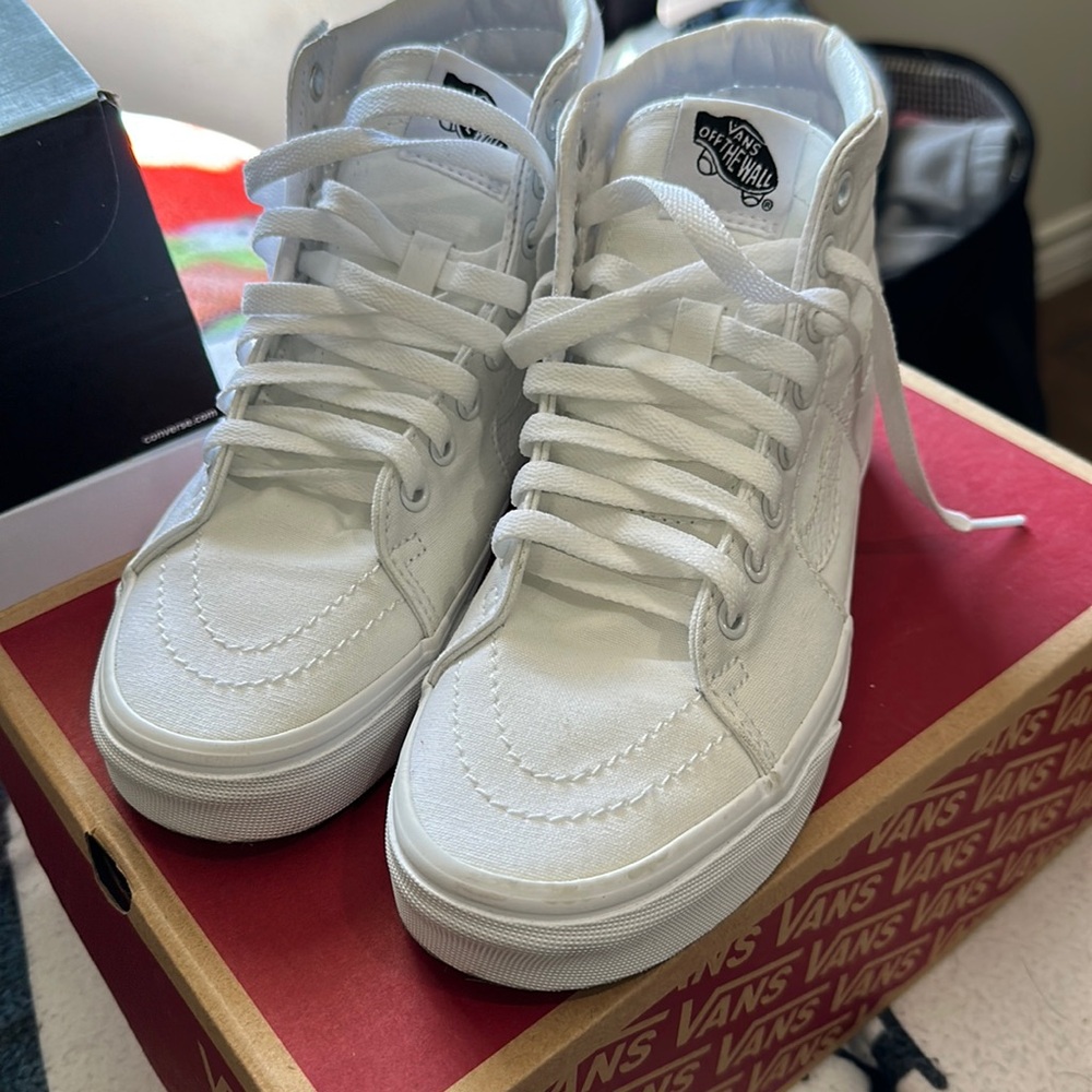 White high top Vans